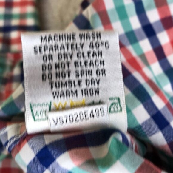 Bugatchi Mens Dress Shirt Medium Shaped Fit Long Sleeve Checkered Button Up Clas - Picture 7 of 14